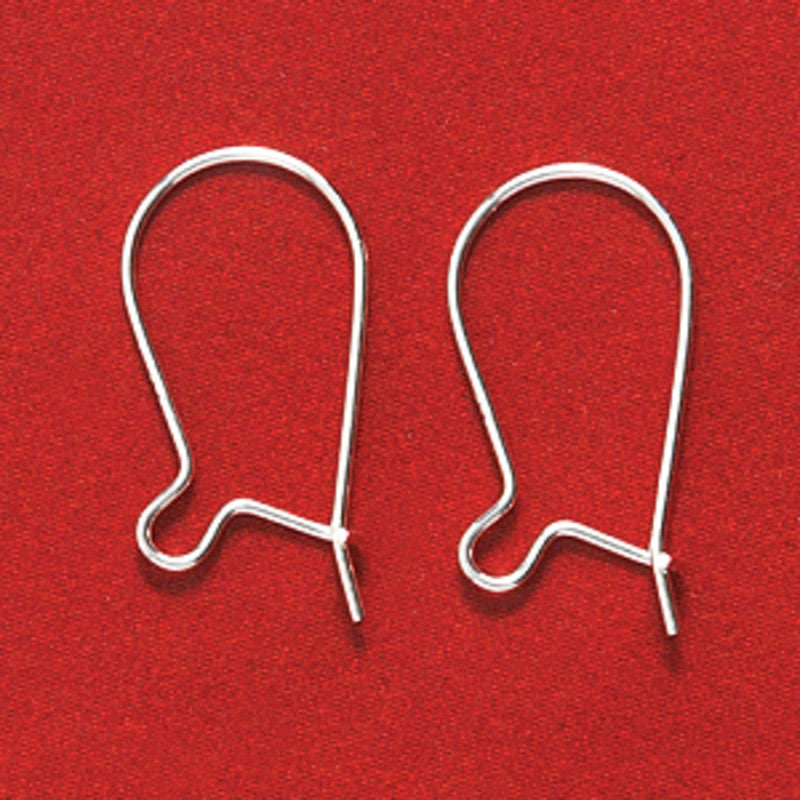 FI50-SSR: Ear Wire Kidney Sterling Silver - 4 Pairs