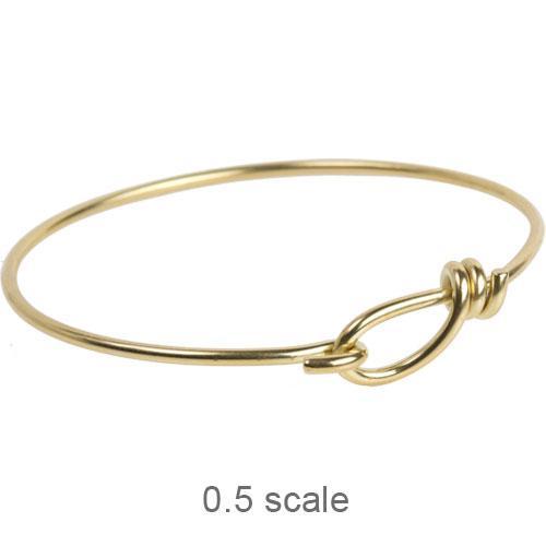 TC0301-BR: Brass Wire Bracelet Bright Brass