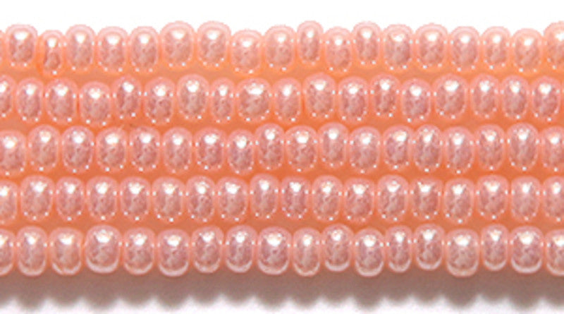 10SB636: CZ Seed Bead Pearl Peach 10/0 5HK