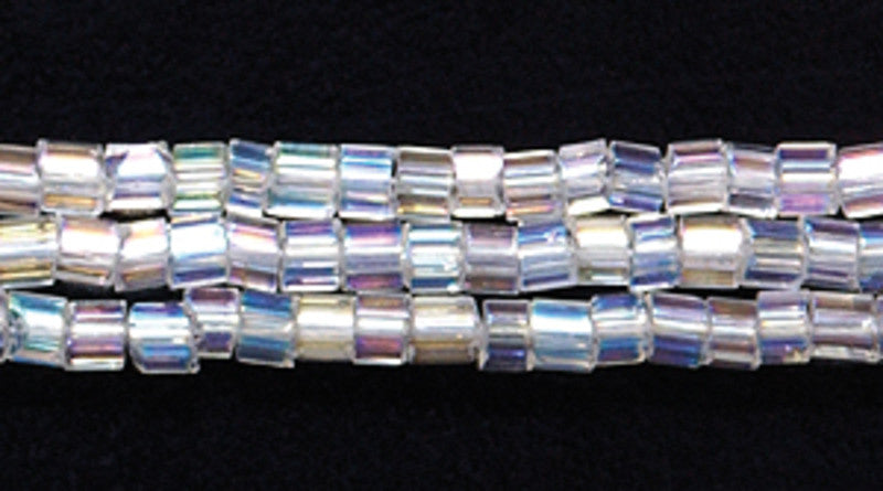 9SC512-T: CZ Seed Bead 3-cut Crystal Iris AB 9/0 10HK