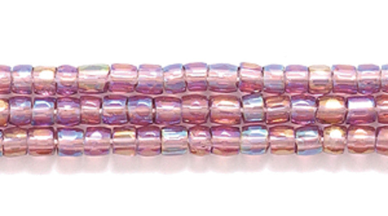 9SC598-T: CZ Seed Bead 3-cut Amethyst AB 9/0 10HK