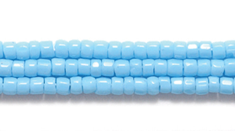 9SC164: CZ Seed Bead 3-cut Opaque Turquoise Blue 9/0 10HK