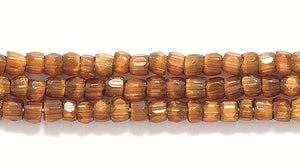 9SC956: CZ Seed Bead 3-cut Satin Brown 9/0 10HK