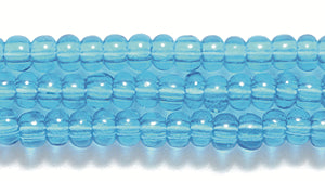 8SB266: CZ Seed Bead TR DK MED Aqua 8/0 6HK