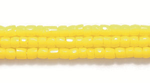 9SC126: CZ Seed Bead 3-cut Opaque DK Yellow 9/0 10HK