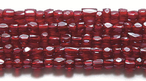 9SC344-T: CZ Seed Bead 3-cut TR Luster Ruby 9/0 5HK