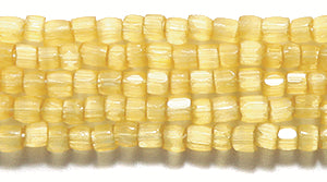 9SC923: CZ Seed Bead 3-cut Satin Solgel Yellow 9/0 10HK