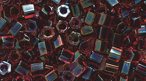 8SD546-HCR: Miyuki Hex Garnet Lined Ruby AB 8/0 8c-3672 25GM