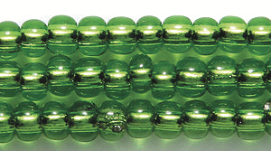 6SB482-RHR: CZ Seed Bead SIL-Line LT Green 6/0 Round Hole-6STR