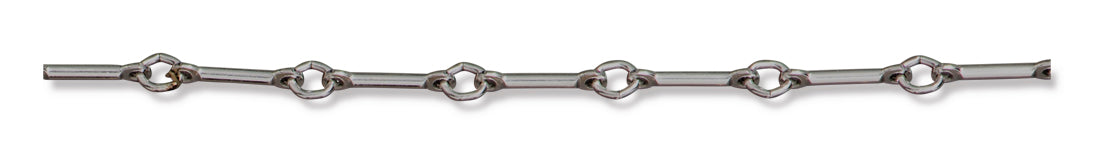 TX1725-AS: Chain 1.02X8.6mm Brass Bar Ant SIL