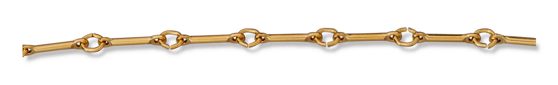 TX1725-AG: Chain 1.02X8.6mm Brass Bar Ant GLD