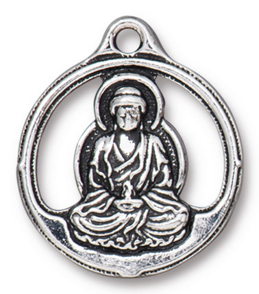 TC2565-AS: Pendant Buddha 24.5mm Ant SIL