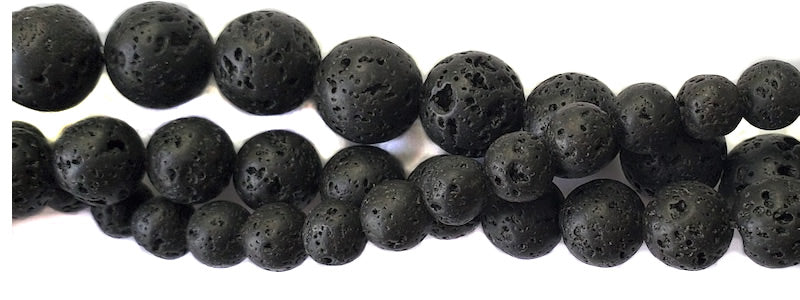 ST5701-BMXR: Black Lava Rock Round 6mm, 8mm & 10mm Waxed-3 STR