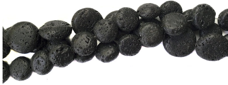 ST5701-BMX2R: Black Lava Rock Waxed Coin Disc 10mm, 12mm & 16mm-3 STR