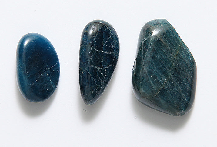 ST472-PLSH: Blue Apatite Polished Stone 20-30mm 1 Each