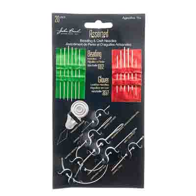 99FI277-MX: Needle Kit 20 Piece Beading Leather & More 20PPK