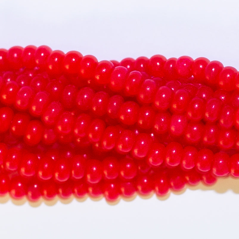 6SB993R: CZ Seed Bead Dyed Bright Pink #17897 6/0-6STR