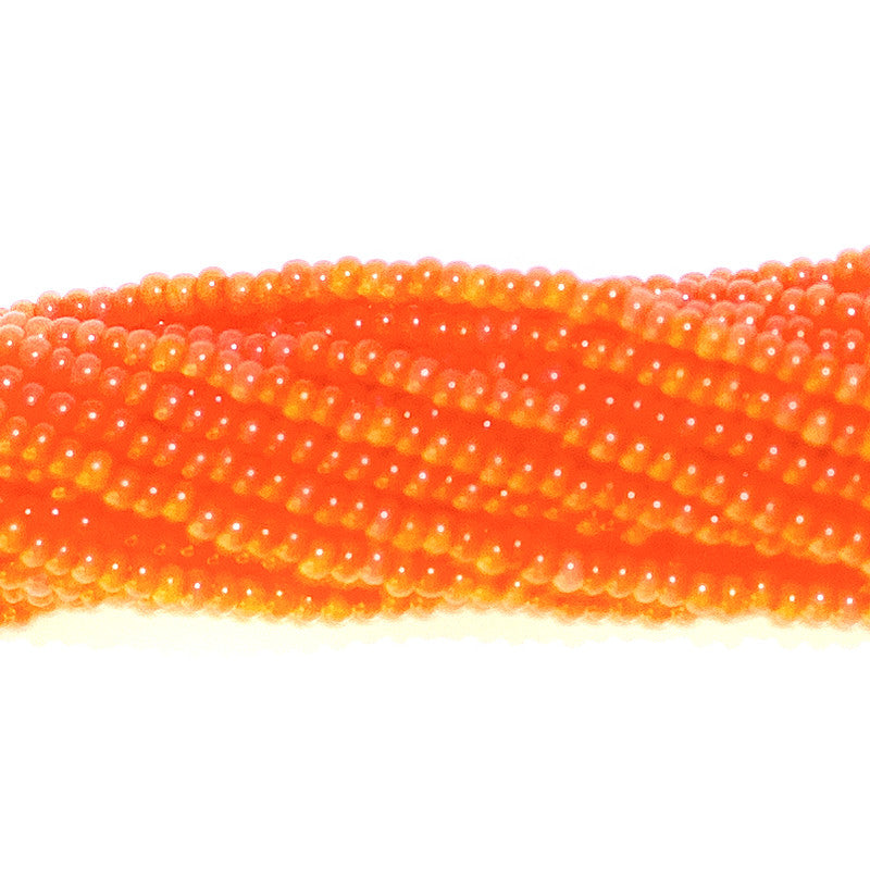 11SB934: CZ Seed Bead Silk Bright Orange 11/0 12HK