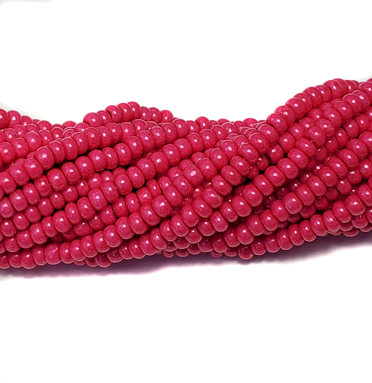 8SB194-ITR: CZ Seed Bead Intensive Opaque DK Pink 8/0 Color#16A77-1HK