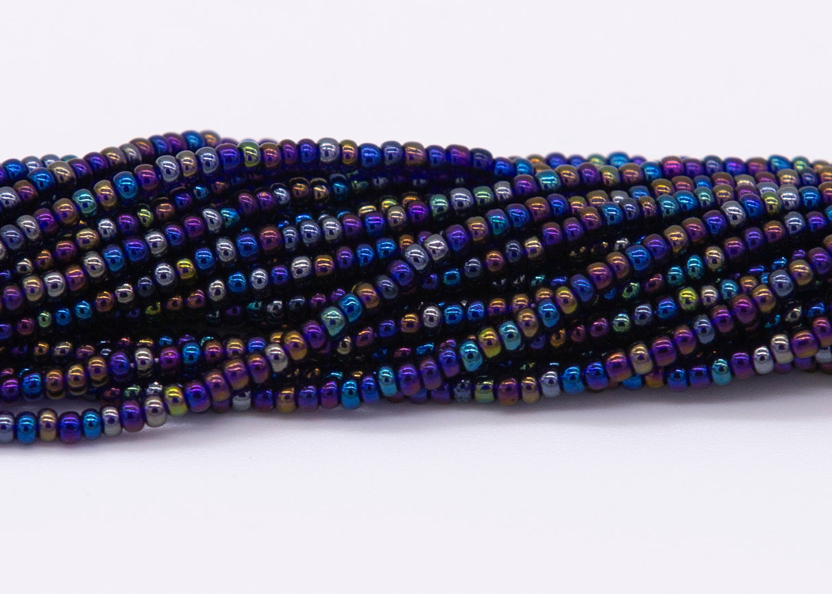 10SB579-DT: CZ Seed Bead TR Deep Cobalt AB 10/0 5HK