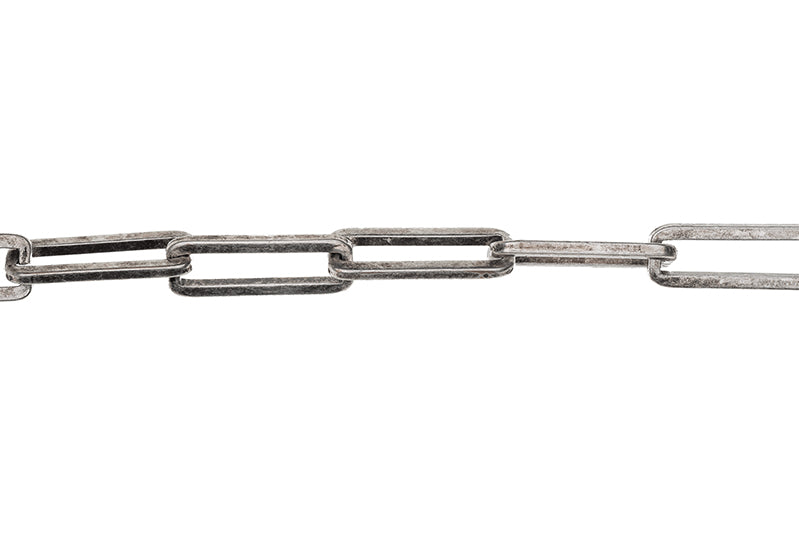 CX934-AS: Chain Paperclip SQ Wire ANT SPL