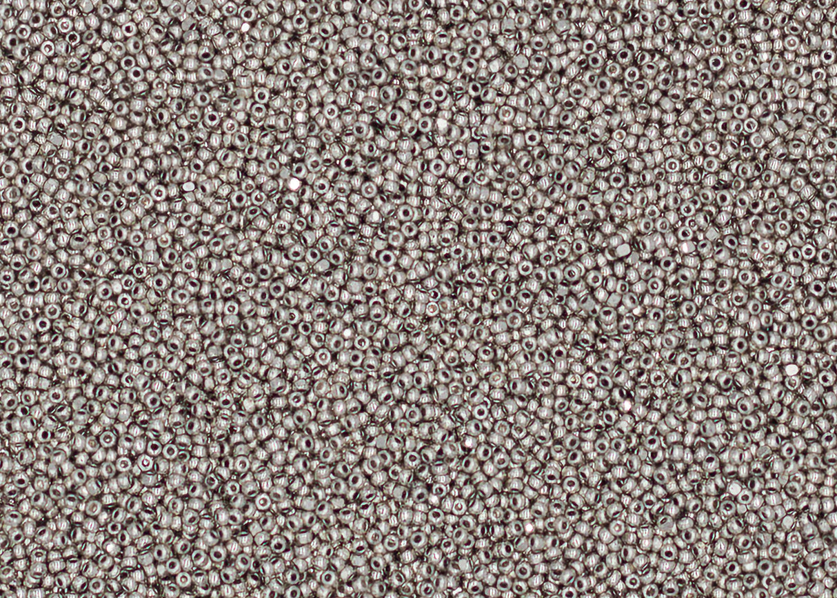 13SB815-CLR: CZ Seed Bead Charlotte Nickel Silver 13/0 10GM