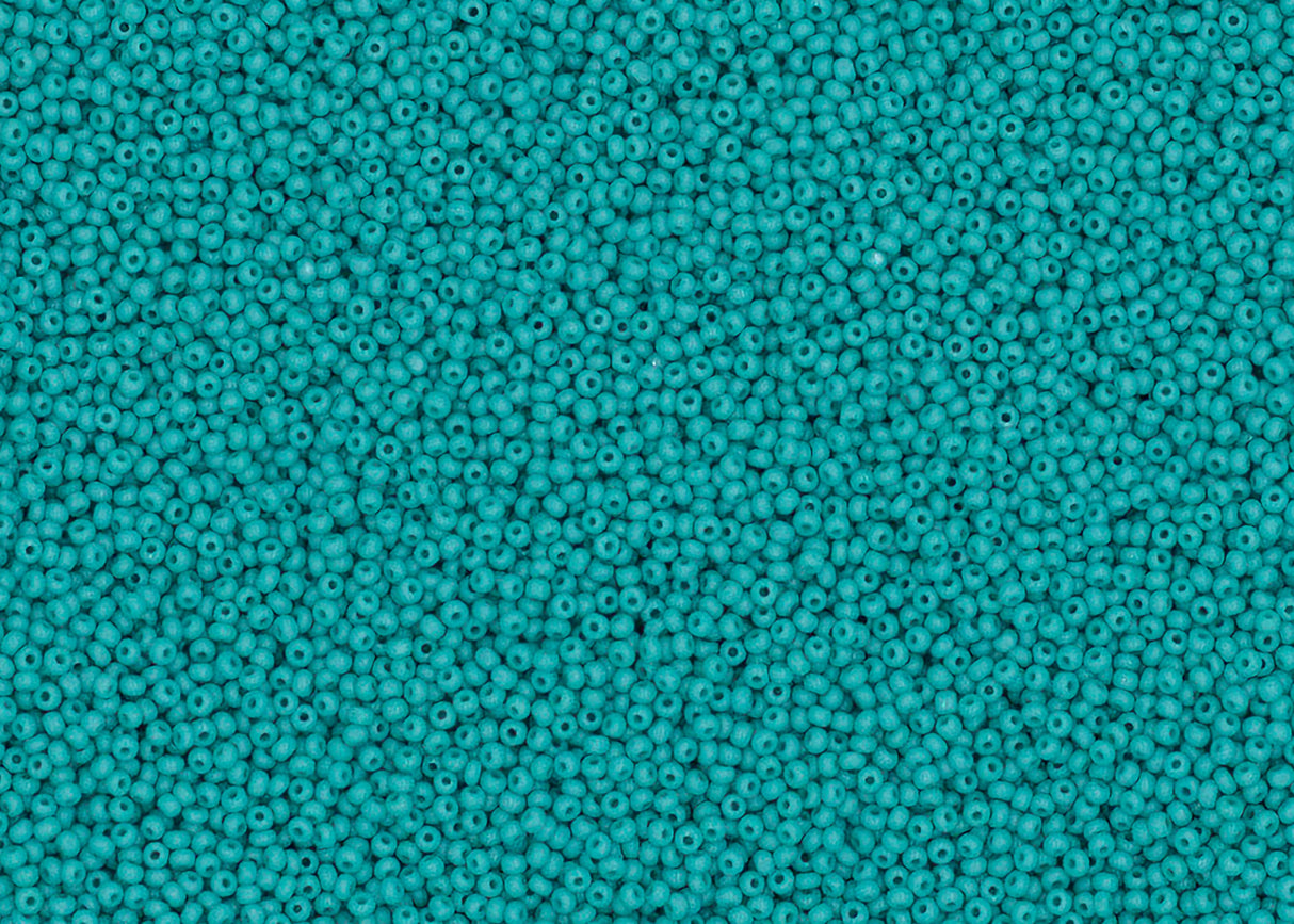 13SB185-CLR: CZ Seed Bead Charlotte Opaque TURQ Green 13/0 10GM