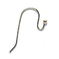 FI45-GR: Ear Wire Shepherds Ball Gold 21GA 4PR