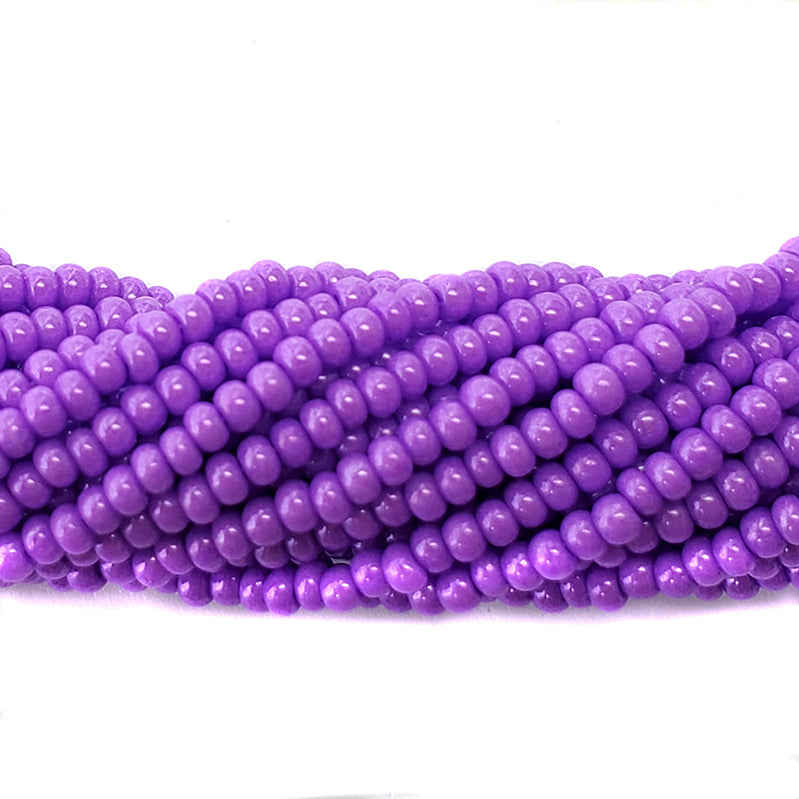 11SB694-S: CZ Seed Bead Bright Fuchsia Shellac Coated 11/0 6HK