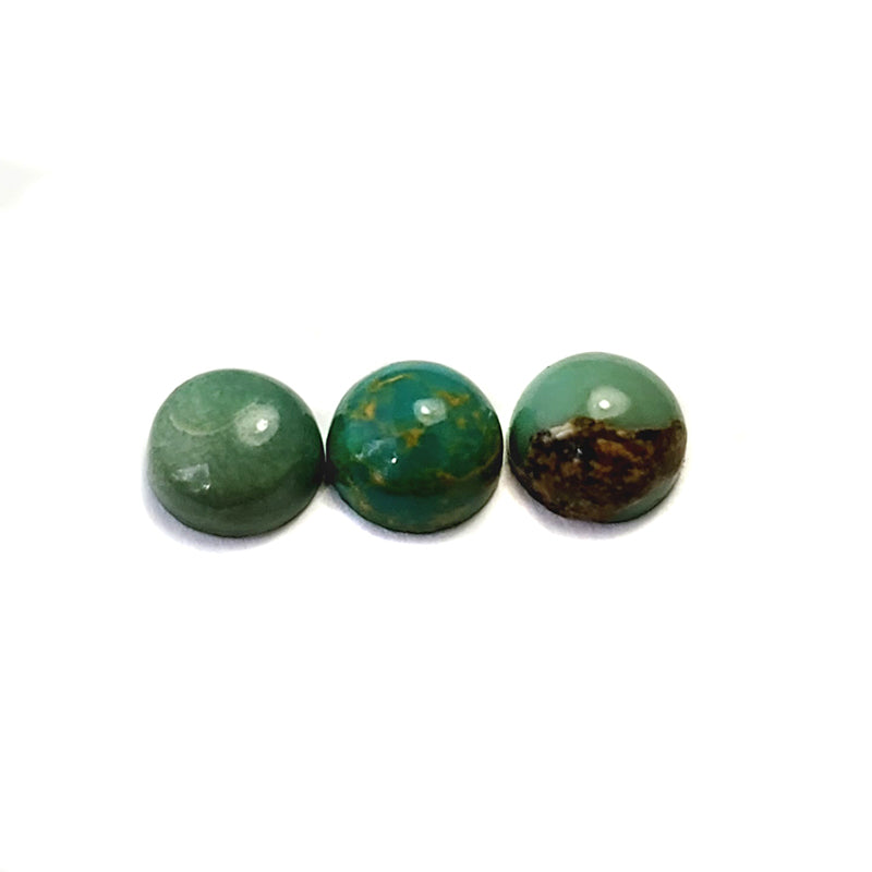 ST413-C4: Natural Chinese Turquoise Cabochon 4mm Coin