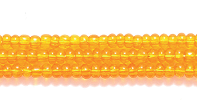 11SB232: CZ Seed Bead TR LT Orange 11/0 6HK