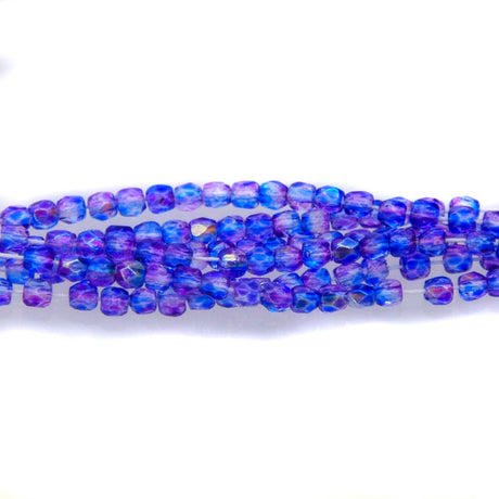 2FC5597R: Cz Faceted Round Sapphire/Purple AB 2mm 100 Pieces