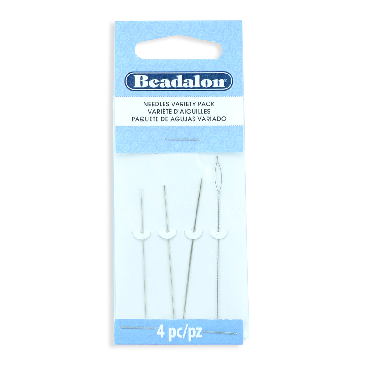 700K-140: Beadalon Needle Assortment 4 Piece #10 & #12, Collapsable Eye & Big Eye