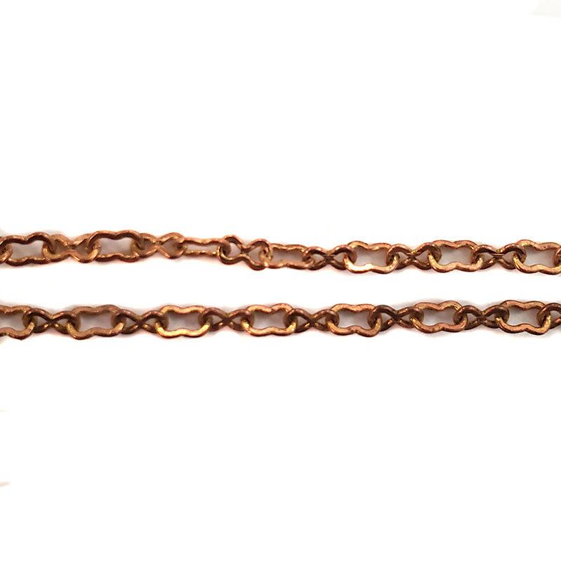 08CX6858-RB: Chain 2x4mm Peanut Links Raw Brass