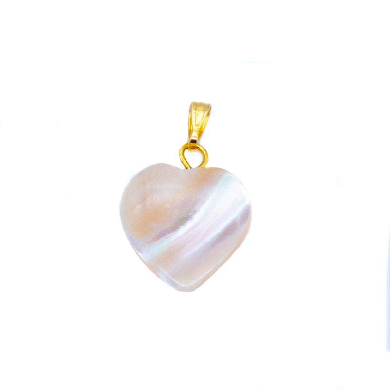 MP423-NA: Mother Of Pearl Heart Charm 15mm