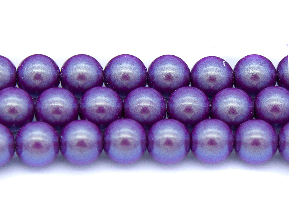 6GP698-I: CZ Glass Pearl Iridescent Plum 6mm 300PC