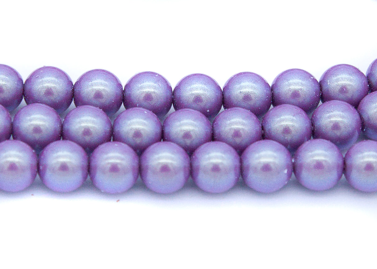 8GP696-I: CZ Glass Pearl Iridescent Lavender 8mm 200PC