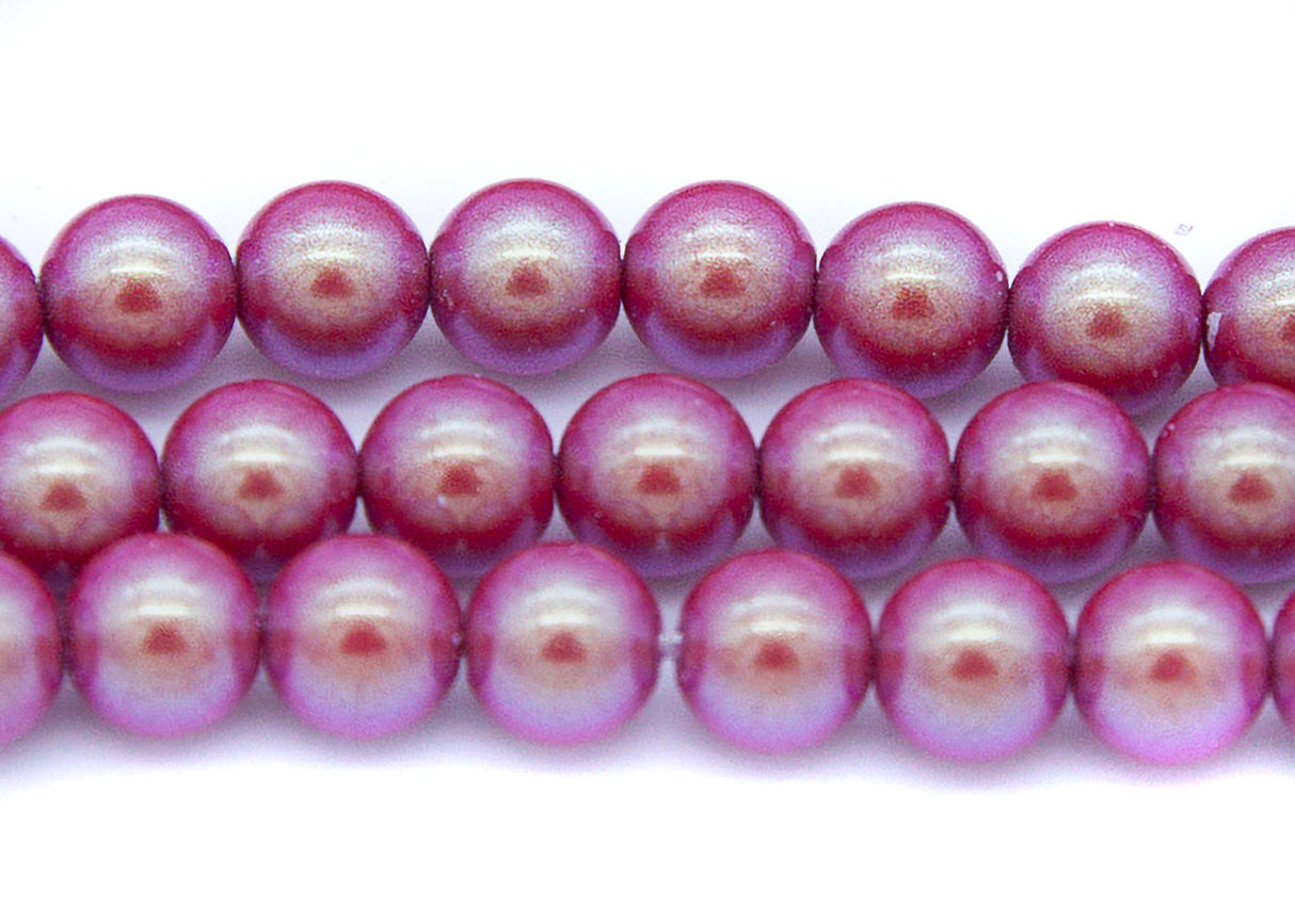 4GP645-I: CZ Glass Pearl Iridescent Red 4mm 600PC