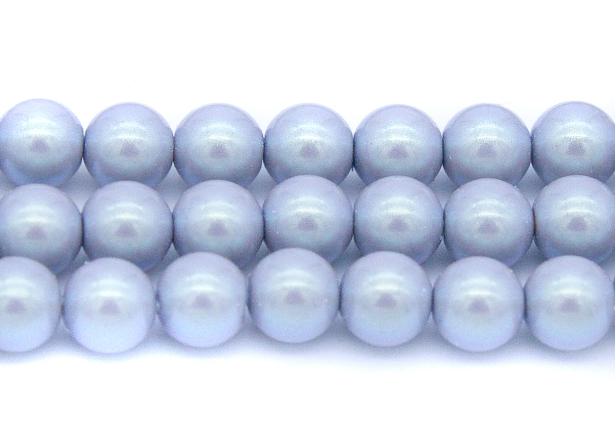 8GP606-I: CZ Glass Pearl Iridescent Grey 8mm 150PC