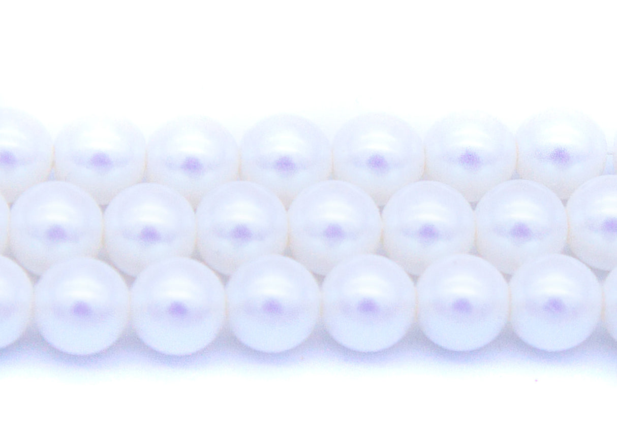 8GP611-I: CZ Glass Pearl Iridescent White 8mm 150PC