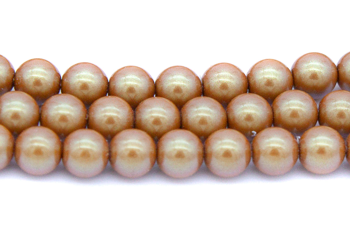 4GP652-I: CZ Glass Pearl Iridescent Gold 4mm 600PC