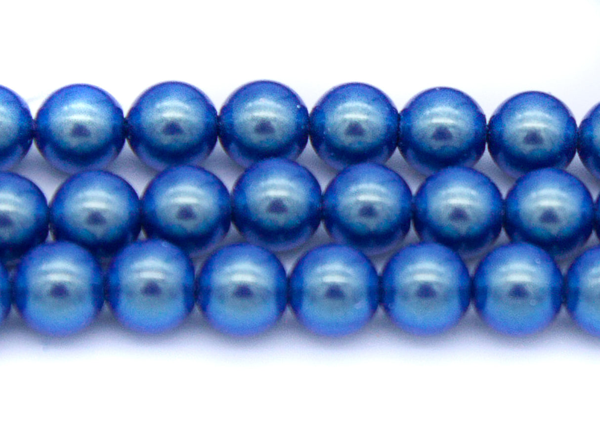 4GP678-I: CZ Glass Pearl Iridescent Tahitian Blue 4mm 600PC