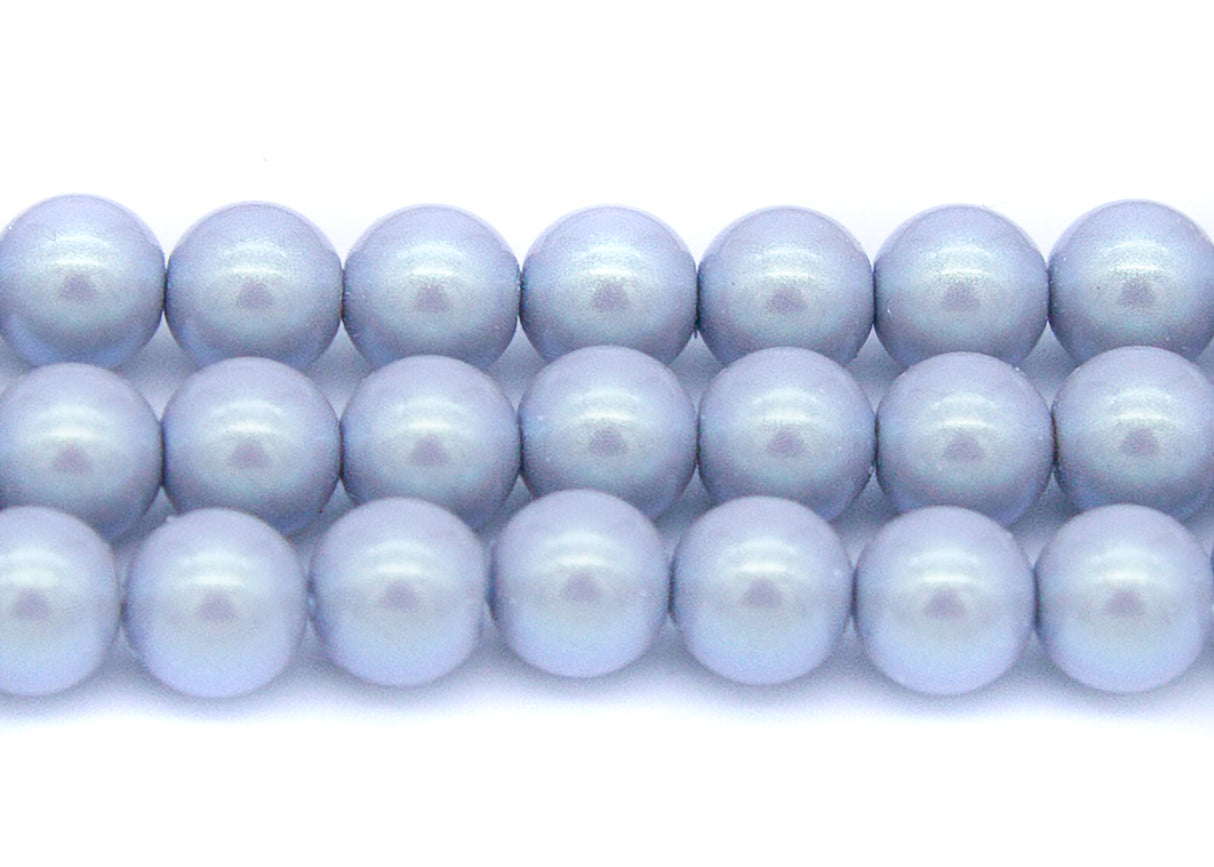 8GP606-IR: CZ Glass Pearl Iridescent Grey 8mm-25PC