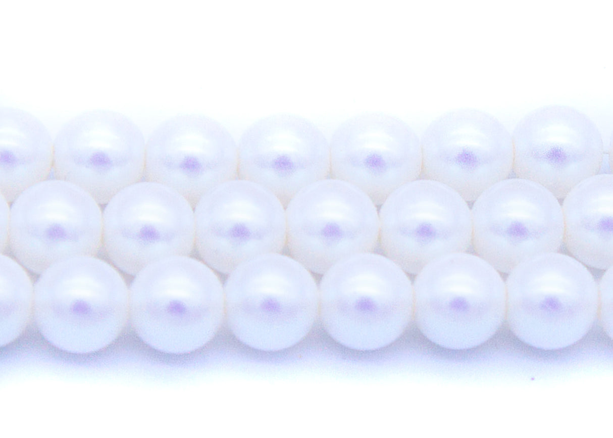 8GP611-IR: CZ Glass Pearl Iridescent White 8mm-25PC