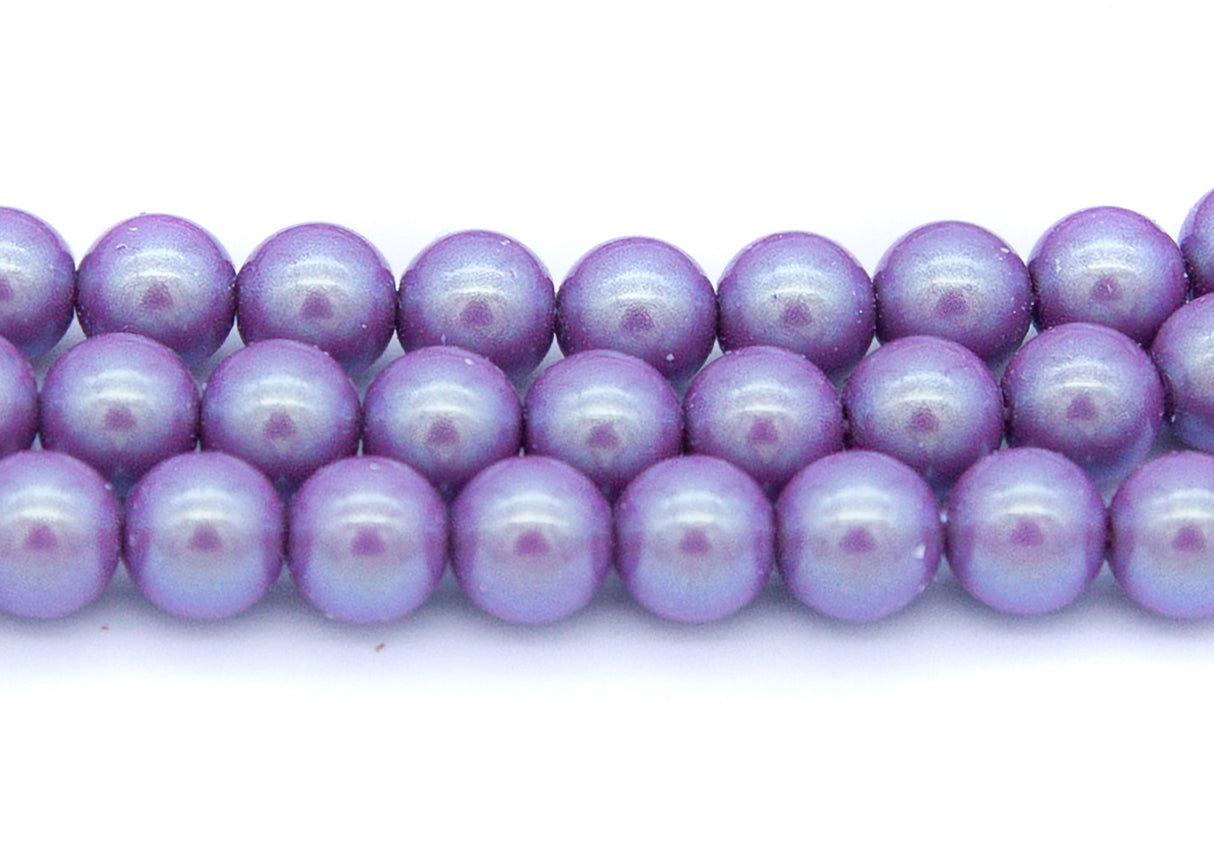 4GP696-IR: CZ Glass Pearl Iridescent Lavender 4mm-100PC