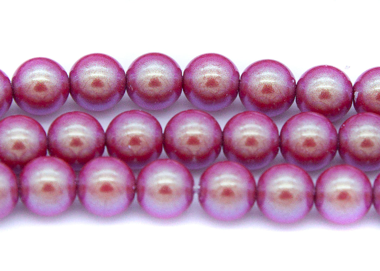 4GP645-IR: CZ Glass Pearl Iridescent Red 4mm-100PC