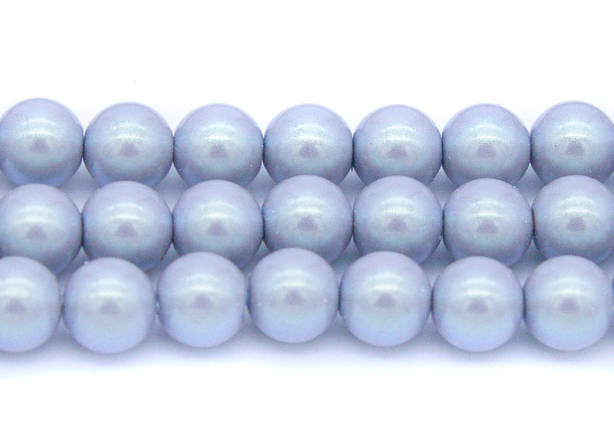 6GP606-IR: CZ Glass Pearl Iridescent Grey 6mm-50PC