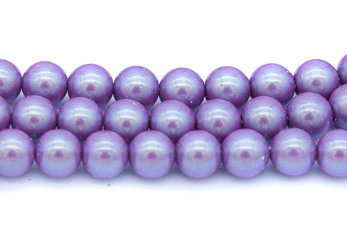 6GP696-IR: CZ Glass Pearl Iridescent Lavender 6mm-50PC