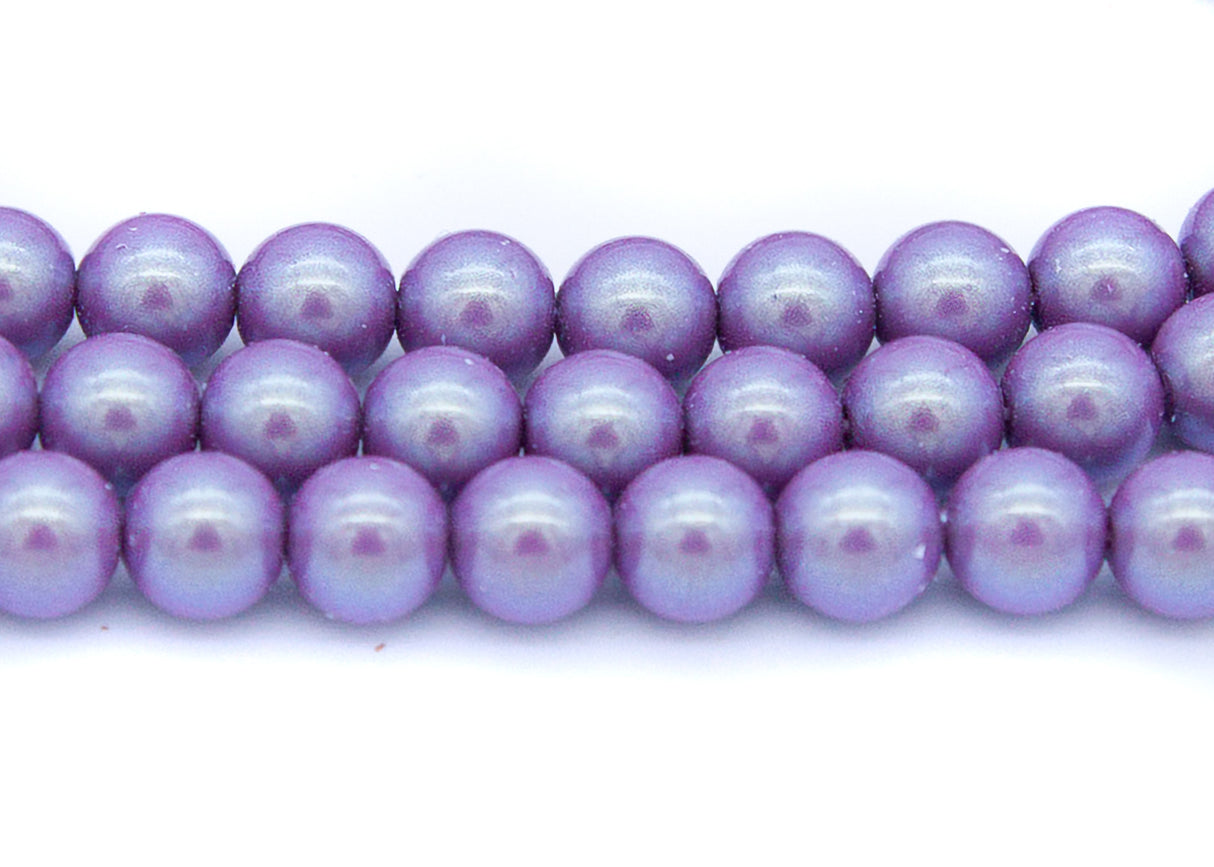 8GP696-IR: CZ Glass Pearl Iridescent Lavender 8mm-25PC