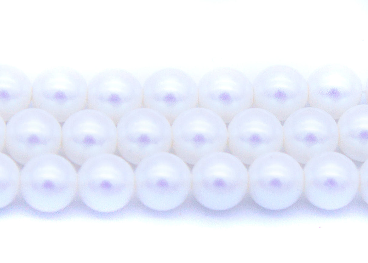 6GP611-IR: CZ Glass Pearl Iridescent White 6mm 50PC